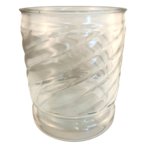 Large Swirled Glass Vase - Cylindrical Shape For Terrarium Or DIY Decor - Picture 5 of 11